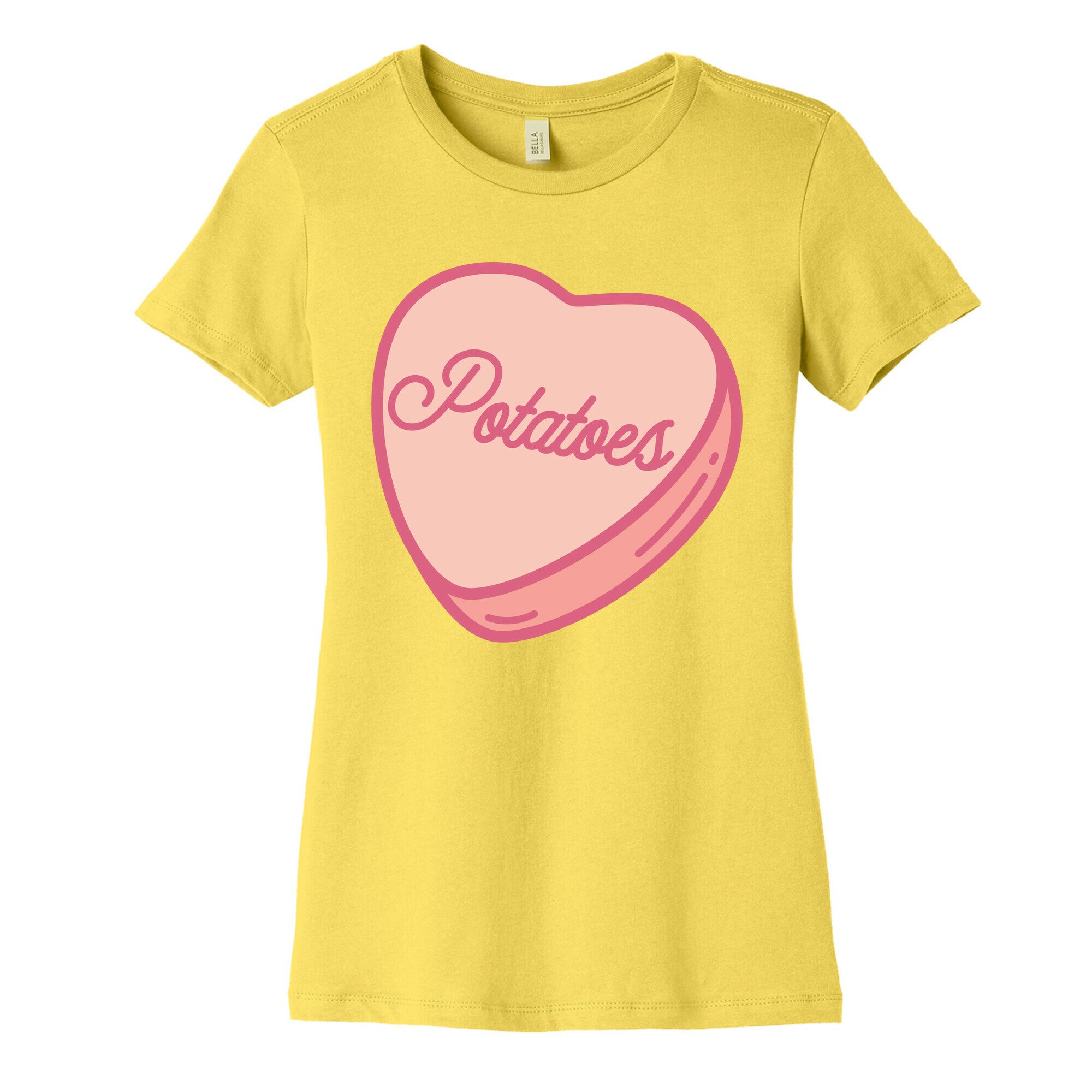 Potatoes Candy Heart Women's Cotton Tee